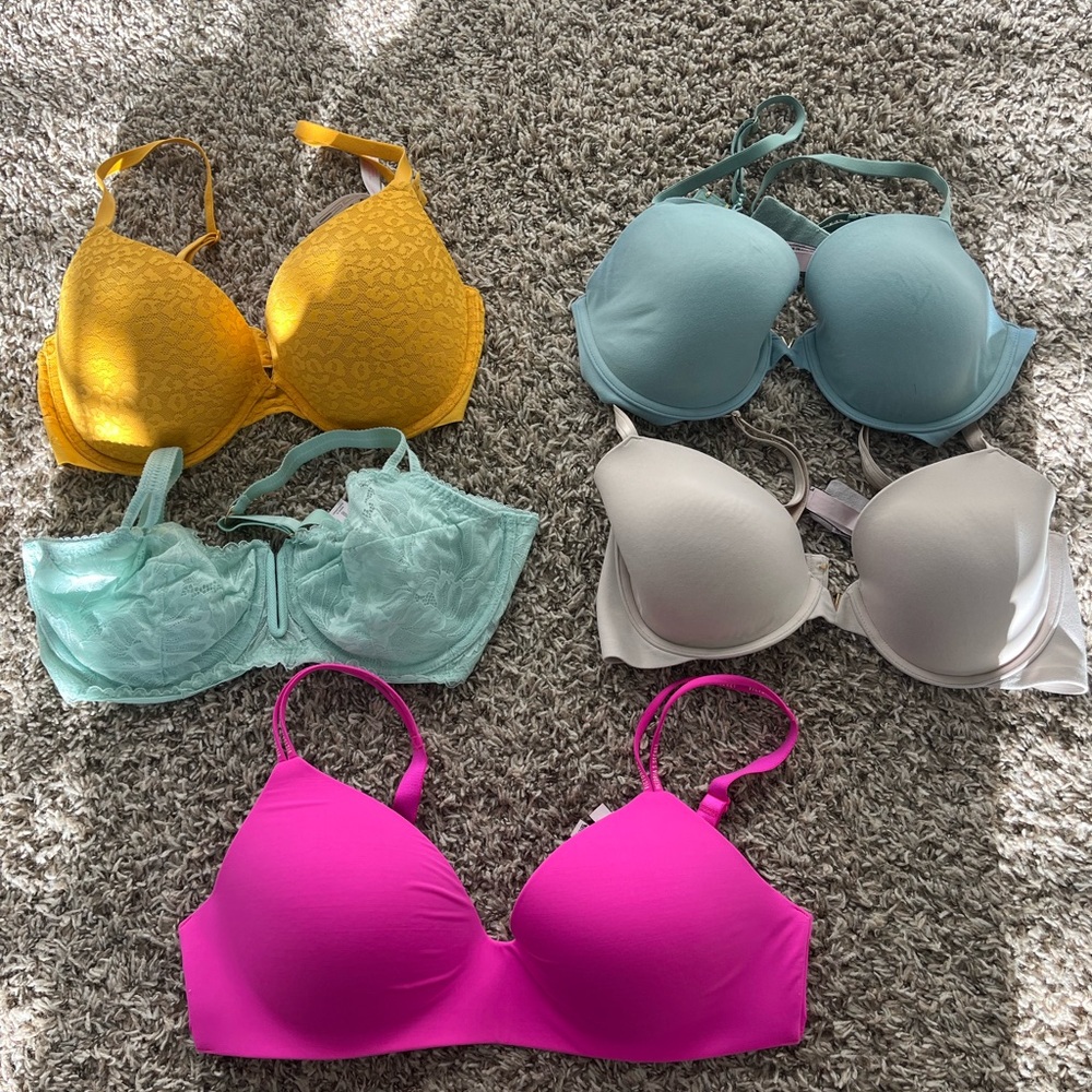 Five (5) gently used bra’s - 36D Victoria’s Secret